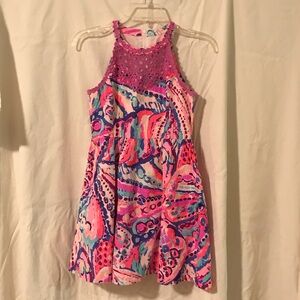 Lilly Pulitzer Vibrant Pink and Blue Kids Dress